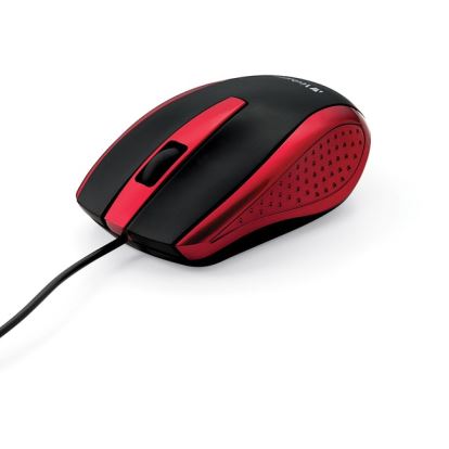 Verbatim Corded Notebook Optical Mouse - Red1
