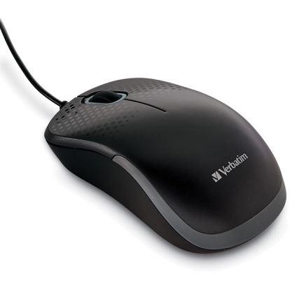 Verbatim Silent Corded Optical Mouse - Black1