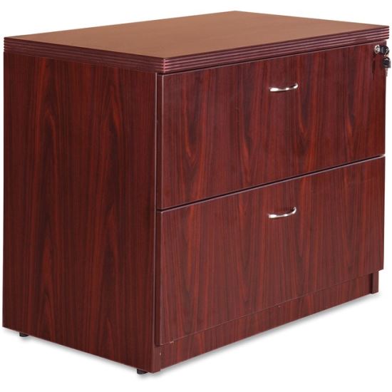 Lorell Chateau Series Mahogany Laminate Desking - 2-Drawer1