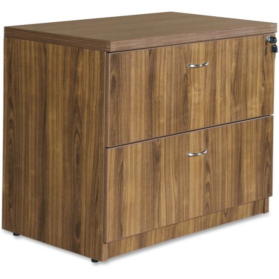 Lorell Chateau Series Walnut Laminate Desking - 2-Drawer1