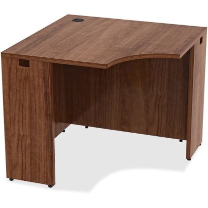 Lorell Essentials Series Walnut Laminate Corner Desk1