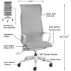 Lorell Executive Gray Mesh High-back Chair5