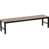 Lorell Charcoal Faux Wood Outdoor Bench1