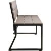 Lorell Charcoal Outdoor Bench with Backrest4