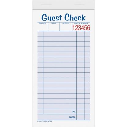 TOPS 2-part Carbonless Guest Check Books1