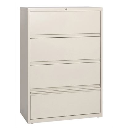 Lorell Receding Lateral File with Roll Out Shelves - 4-Drawer1