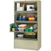 Lorell Receding Lateral File with Roll Out Shelves - 5-Drawer5