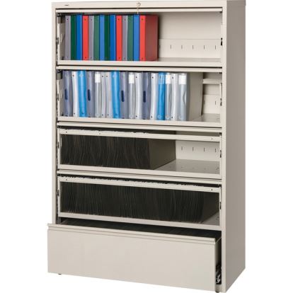 Lorell Receding Lateral File with Roll Out Shelves - 5-Drawer1