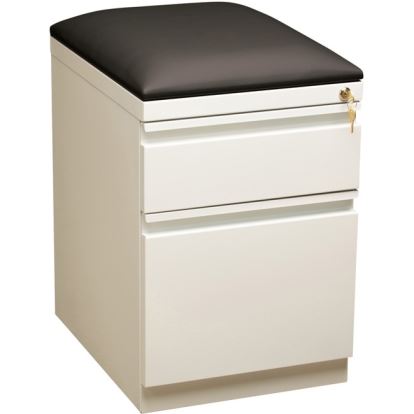 Lorell Mobile Pedestal File with Seating - 2-Drawer1