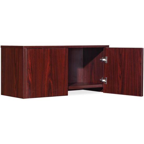 Lorell Essential Series Mahogany Wall Mount Hutch1