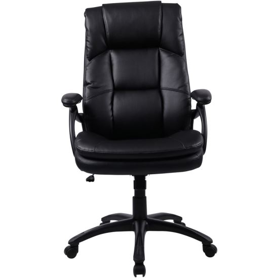 Lorell Black Base High-back Leather Chair2