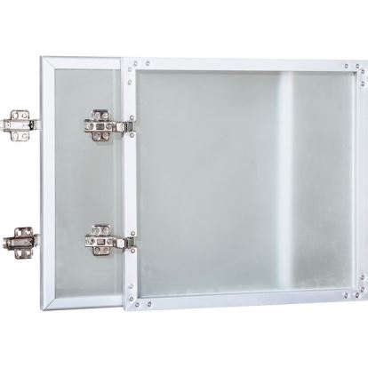 Lorell Wall-Mount Hutch Frosted Glass Door1