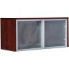 Lorell Wall-Mount Hutch Frosted Glass Door3