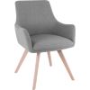 Lorell Gray Flannel Guest Chair with Wood Legs1