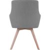 Lorell Gray Flannel Guest Chair with Wood Legs2