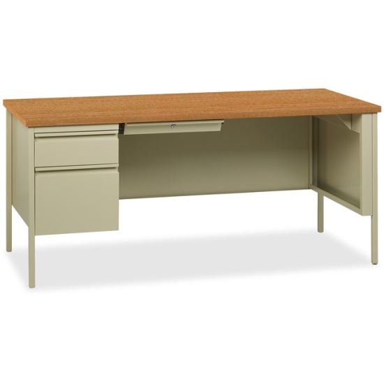 Lorell Fortress Series Left-Pedestal Desk1