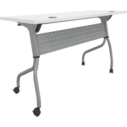 Lorell White Laminate Flip Top Training Table1