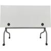 Lorell White Laminate Flip Top Training Table2