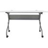 Lorell White Laminate Flip Top Training Table4