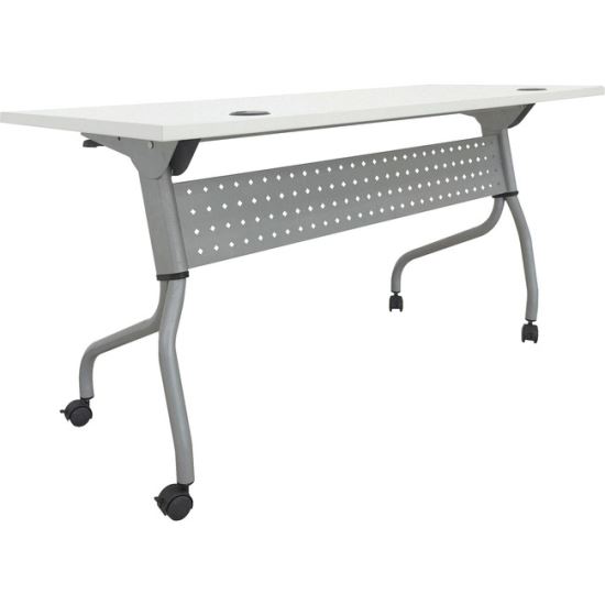 Lorell White Laminate Flip Top Training Table1