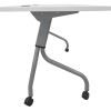 Lorell White Laminate Flip Top Training Table6