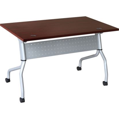 Lorell Mahogany Flip Top Training Table1