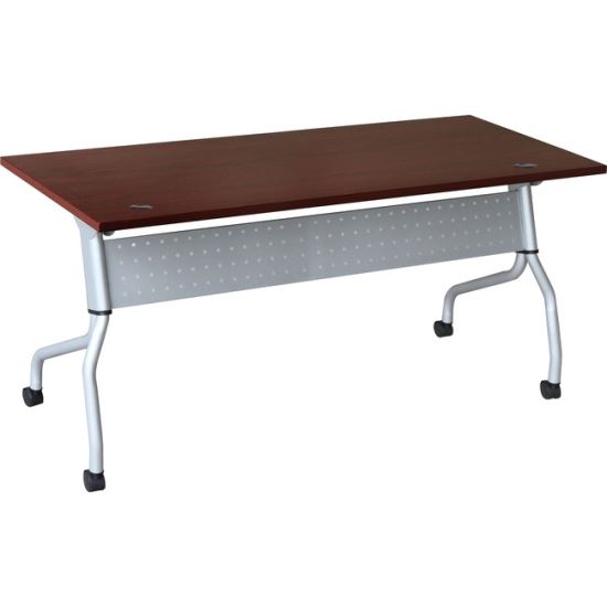 Lorell Mahogany Flip Top Training Table1