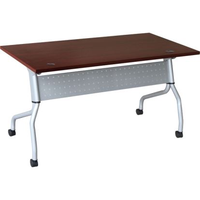 Lorell Mahogany Flip Top Training Table1