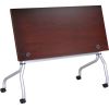 Lorell Mahogany Flip Top Training Table2