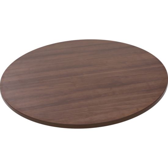 Lorell Woodstain Hospitality Round Tabletop1