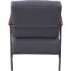 Lorell Fabric Back/Seat Rubber Wood Lounge Chair3