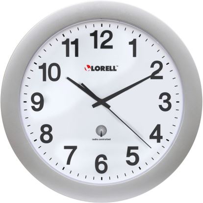 Lorell 12" Round Radio-controlled Wall Clock1