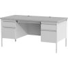 Lorell Grey Double Pedestal Steel/Laminate Desk3
