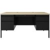 Lorell Fortress Maple Top Double-pedestal Desk3