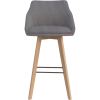 Lorell Gray Flannel Mid-Century Modern Guest Stool2