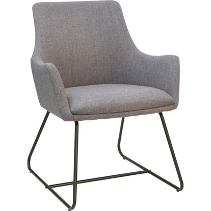 Lorell Gray Flannel Guest Chair with Sled Base1