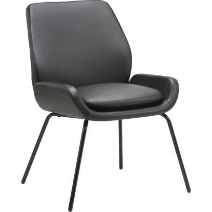 Lorell Bonded Leather U-Shaped Seat Guest Chair1