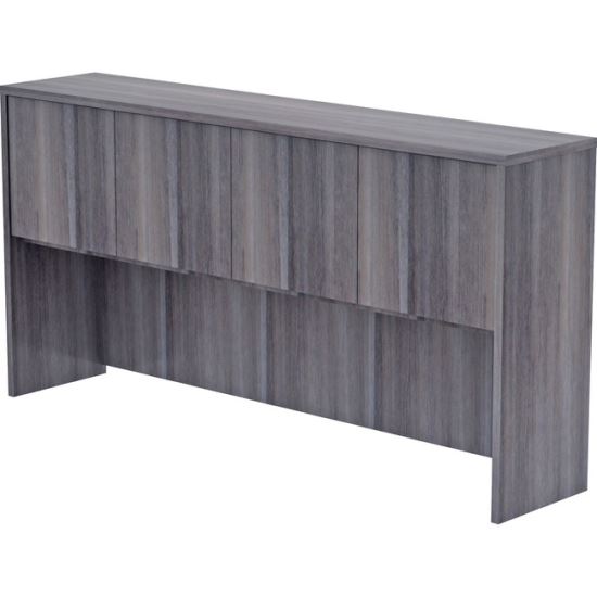 Lorell Weathered Charcoal Laminate Desking Hutch1