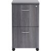 Lorell Weathered Charcoal Laminate Desking Pedestal - 2-Drawer2