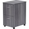 Lorell Weathered Charcoal Laminate Desking Pedestal - 2-Drawer4