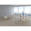 Lorell Height-adjustable Trapezoid Table7