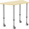 Lorell Height-adjustable Trapezoid Table2