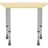 Lorell Height-adjustable Trapezoid Table4