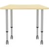 Lorell Height-adjustable Trapezoid Table5