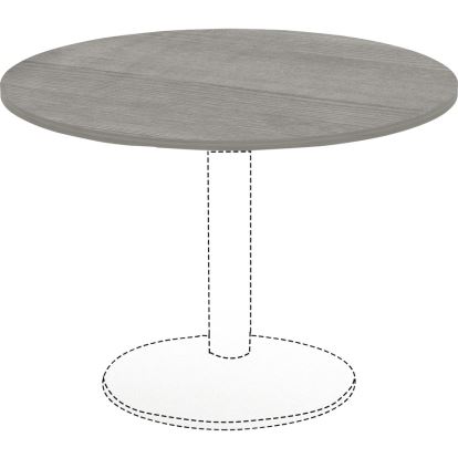 Lorell Weathered Charcoal Round Conference Table1