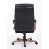 Lorell Wood Base Leather High-back Executive Chair3