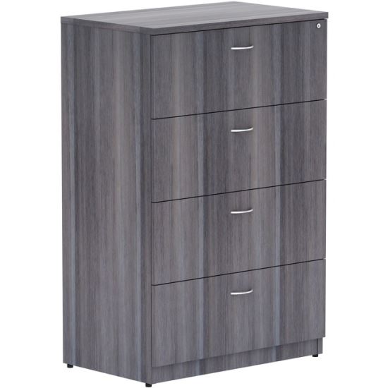 Lorell Weathered Charcoal 4-drawer Lateral File1