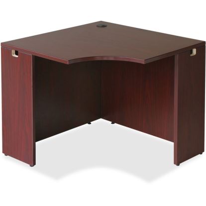 Lorell Essentials Series Mahogany Corner Desk1