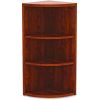 Lorell Essentials Series Cherry Laminate Corner Bookcase2