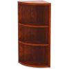 Lorell Essentials Series Cherry Laminate Corner Bookcase3